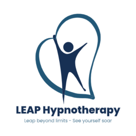 Leap Hypnotherapy Logo, hold onto love heart, self care